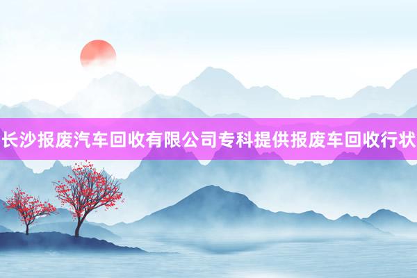 长沙报废汽车回收有限公司专科提供报废车回收行状